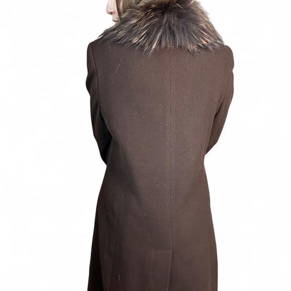 Vintage brown lambs wool size medium peacoat - Picture 2 of 3